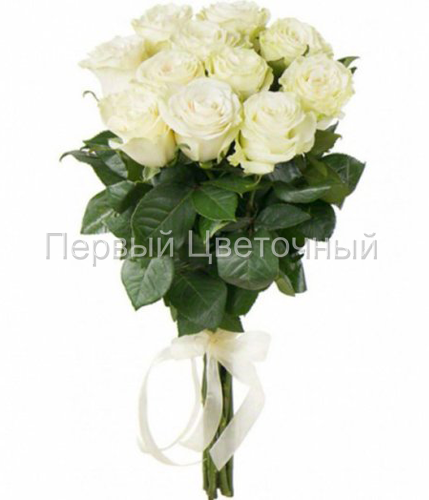Букет из белых высоких импортных премиум роз (80, 90 см.) в Ставрополе