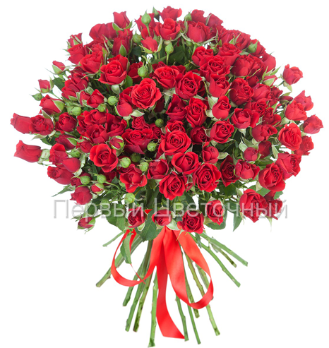 Букет из красных кустовых роз "Навсегда" в Ставрополе